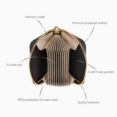 Vegan Anti-theft Zip Wallet