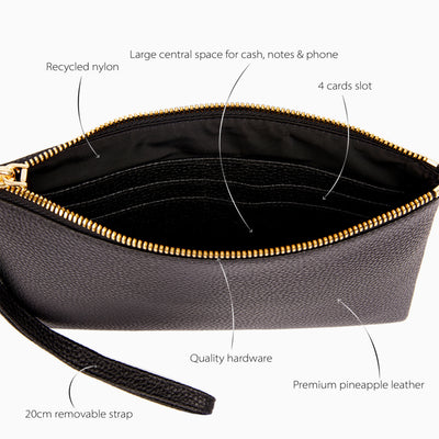 Vegan Wristlet Pouch